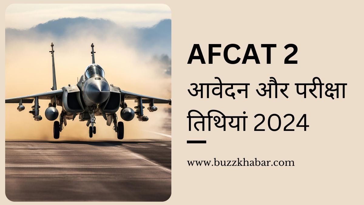 AFCAT 2 - Application and Exam Dates 2024