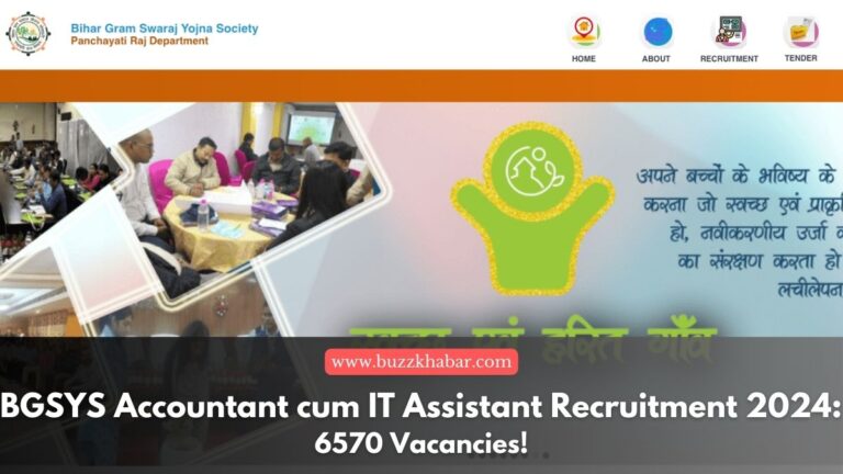 BGSYS Accountant cum IT Assistant Recruitment 2024