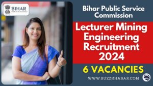 BPSC Lecturer Mining Engineering Recruitment 2024