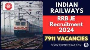 RRB JE Recruitment 2024