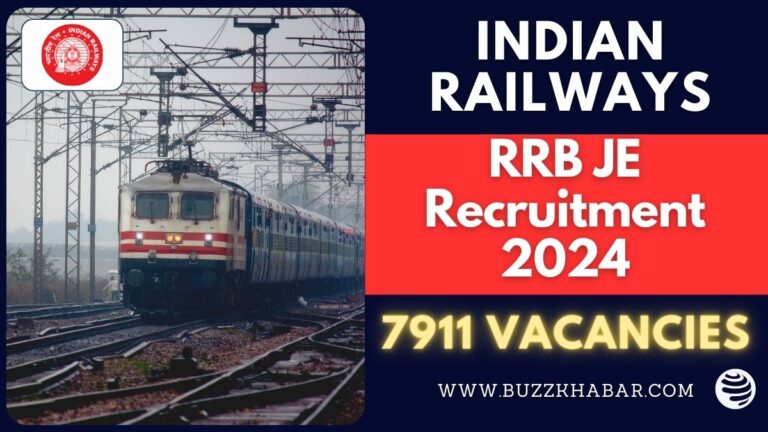 RRB JE Recruitment 2024
