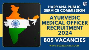 HPSC Ayurvedic Medical Officer Recruitment 2024