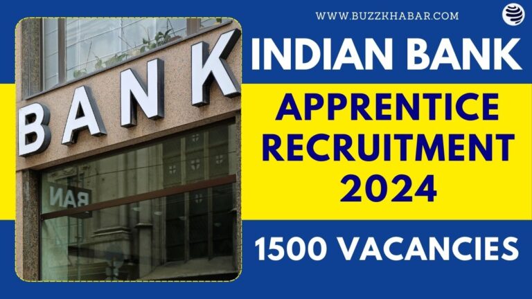 Indian Bank Apprentice Recruitment 2024